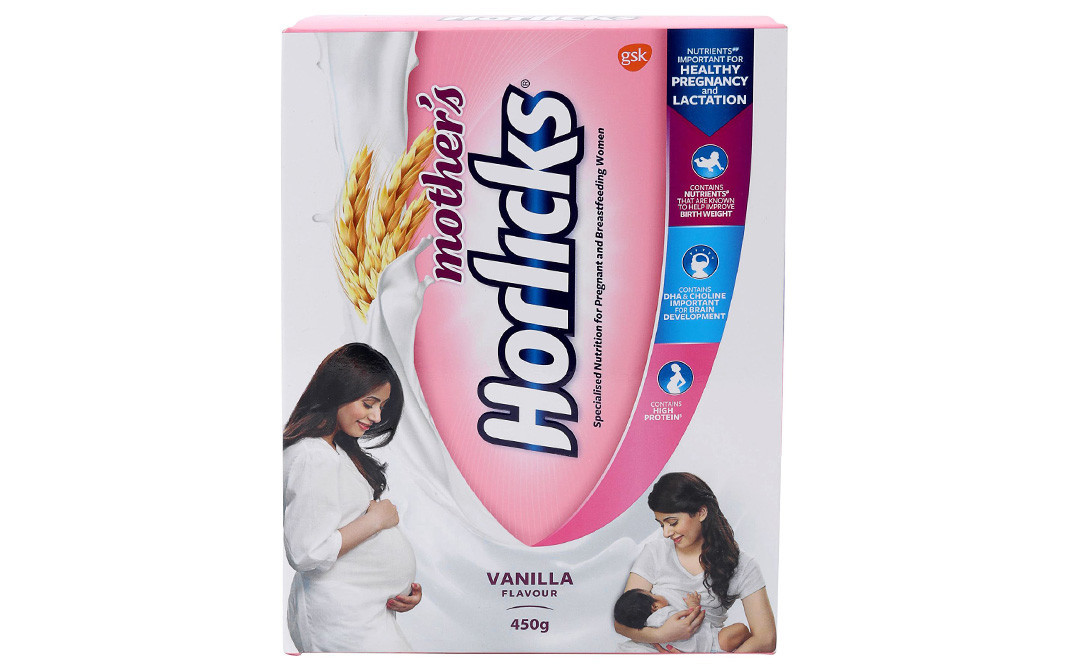 Mother's Horlicks Vanilla Flavour    Box  450 grams